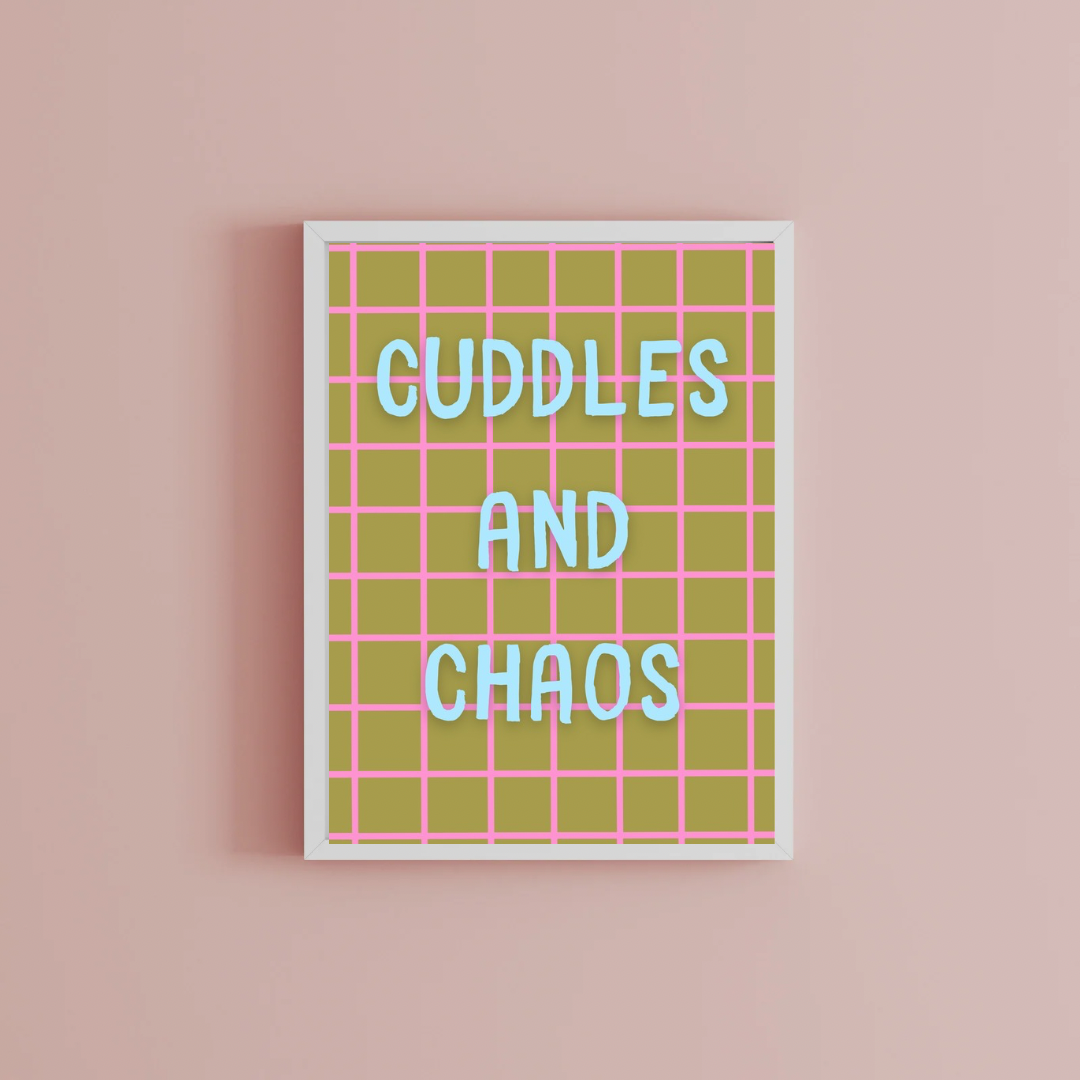 Cuddles and chaos Print