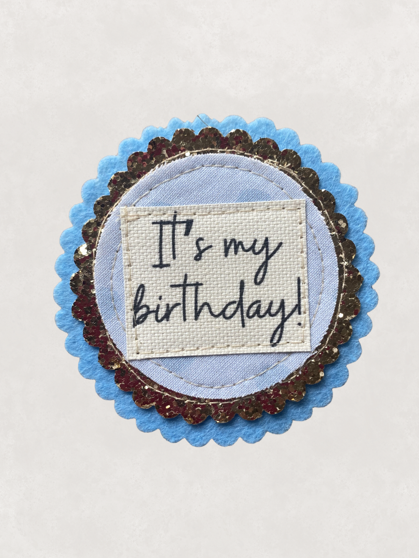 Blue Dot Birthday Badge