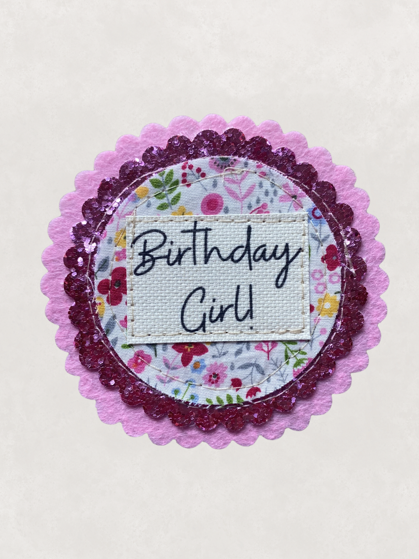 Floral Birthday Badge