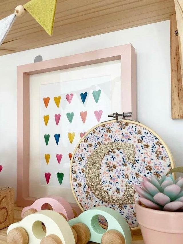 Original Glitter Initial Hoop