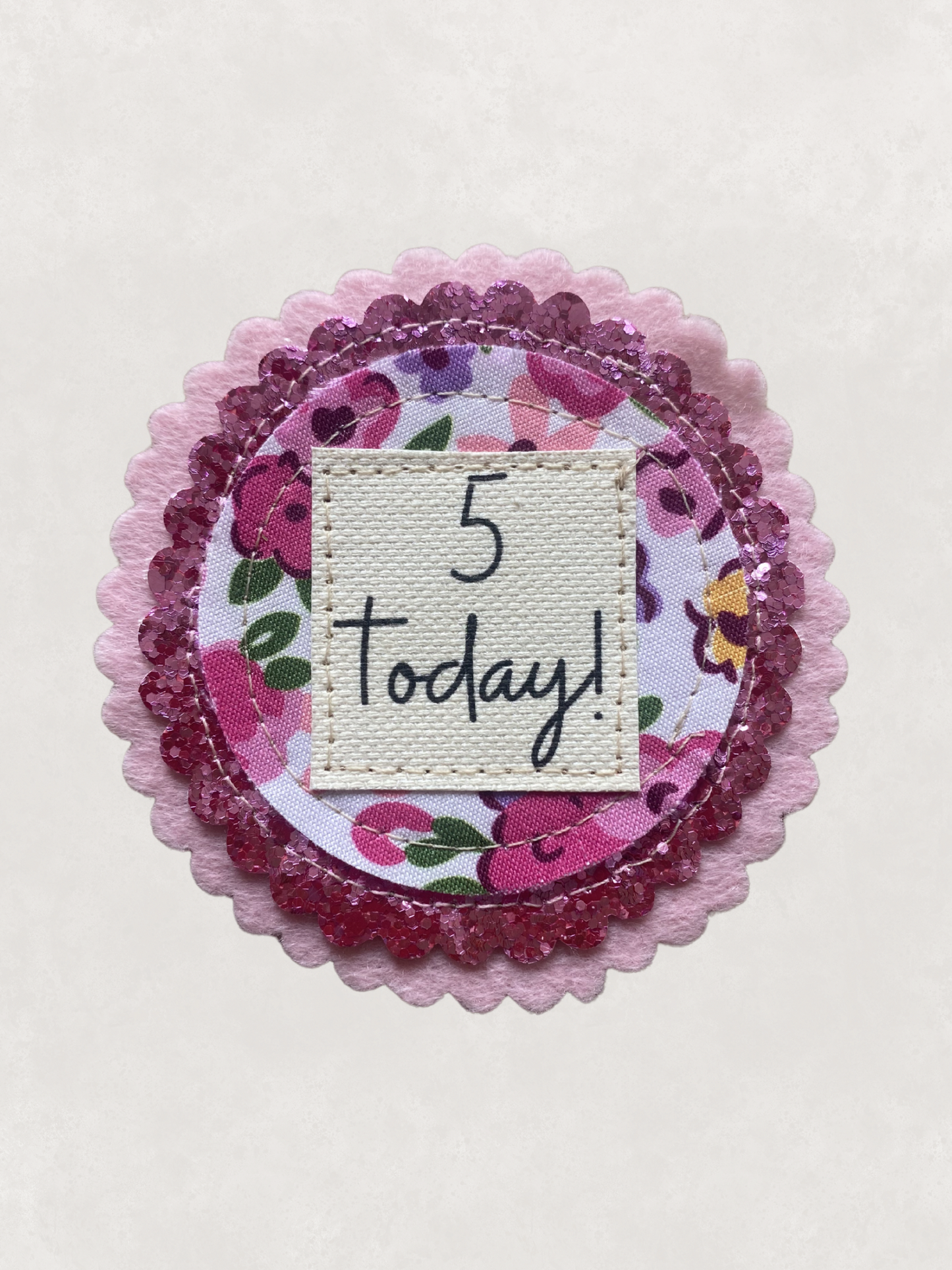 Floral Birthday Badge
