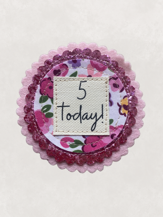 Floral Birthday Badge
