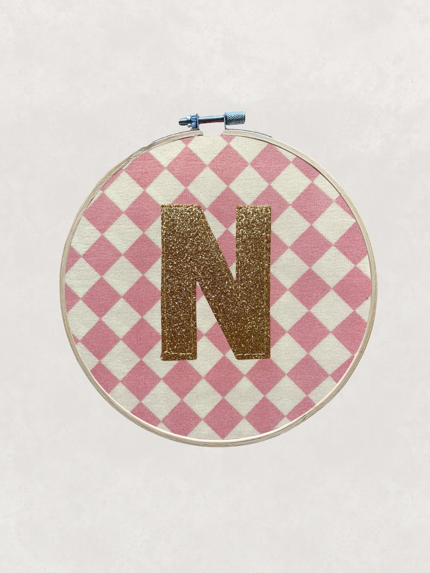 Original Glitter Initial Hoop