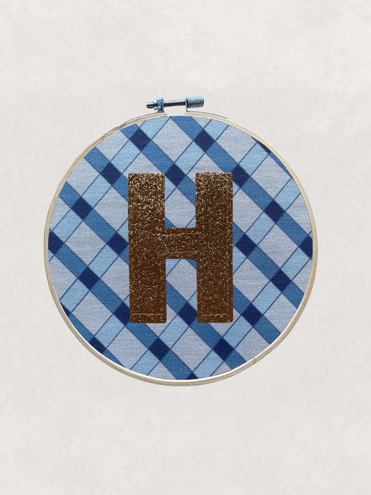 Original Glitter Initial Hoop