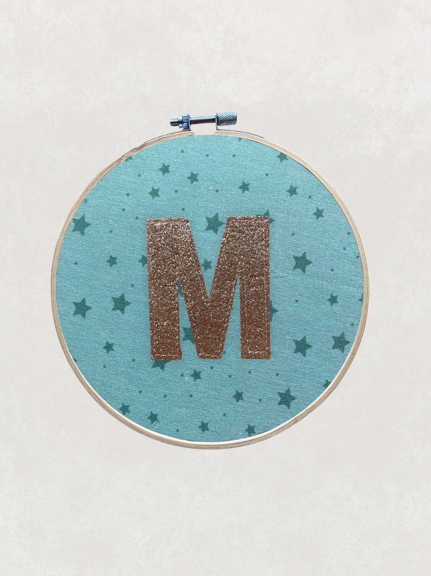 Original Glitter Initial Hoop