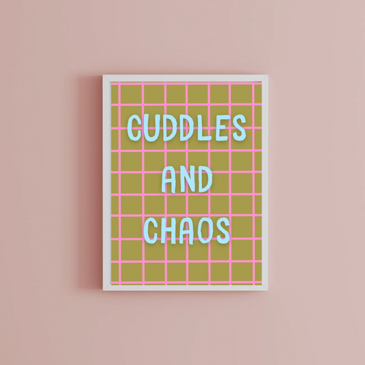 Cuddles and chaos Print