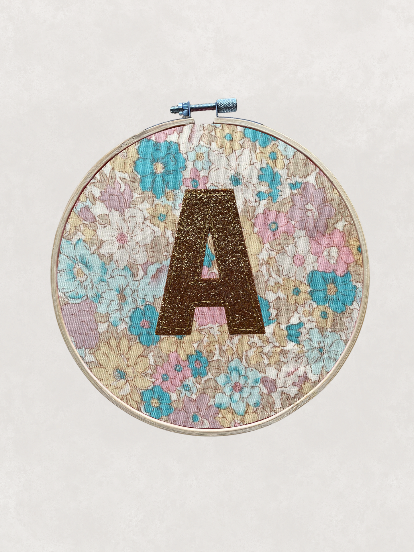 Original Glitter Initial Hoop