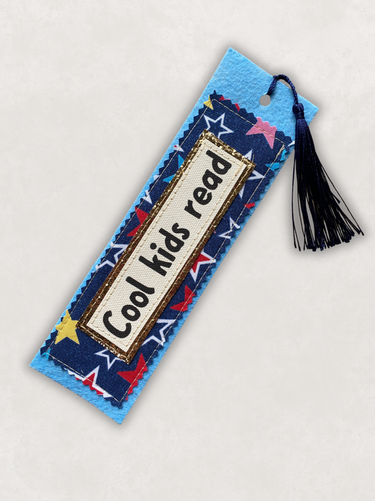 Fabric Bookmark- multicoloured stars