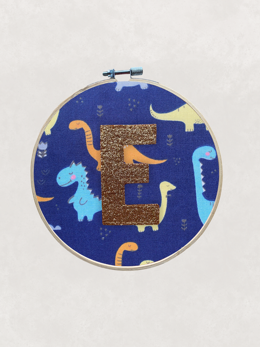 Original Glitter Initial Hoop