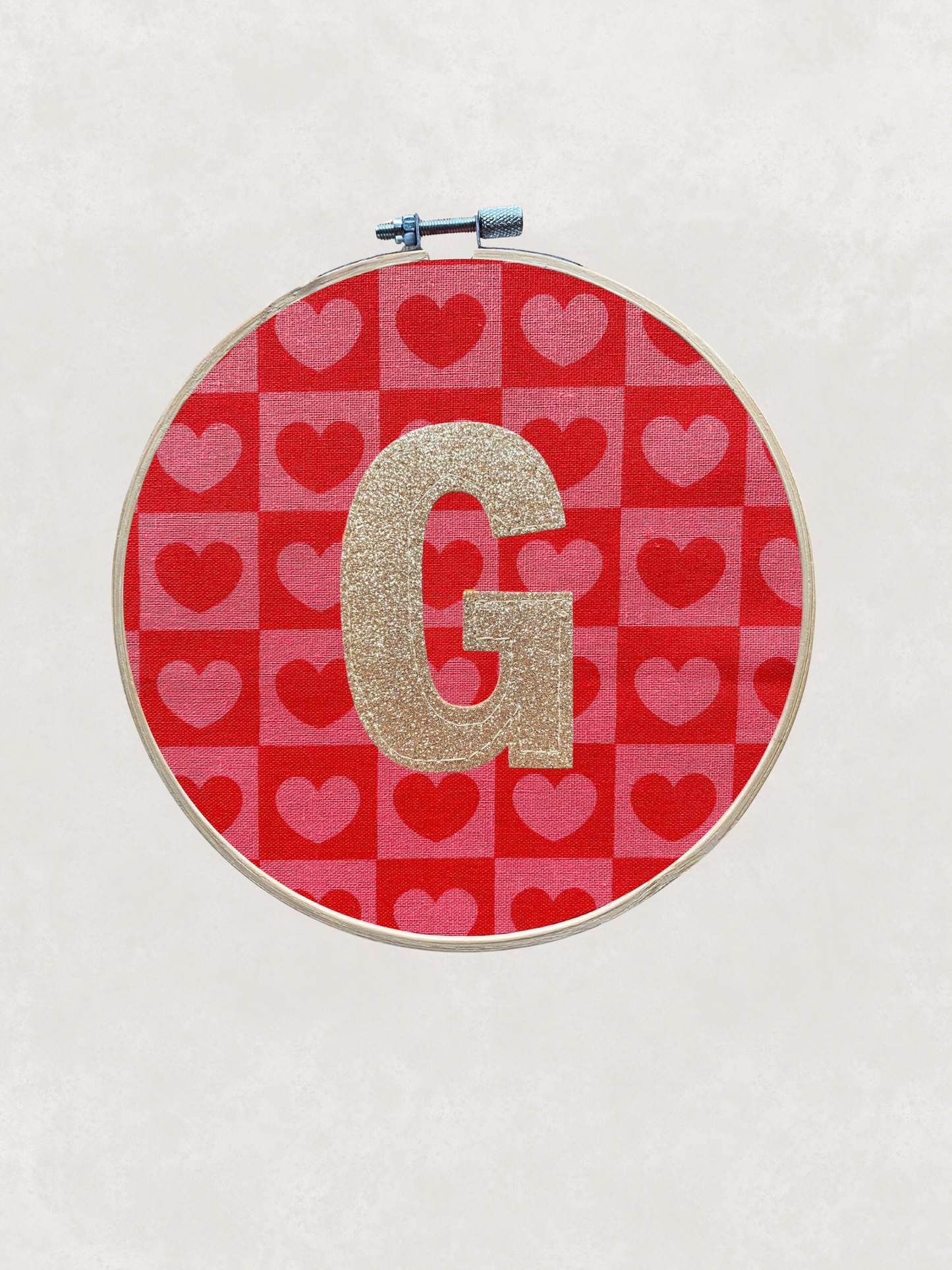 Original Glitter Initial Hoop