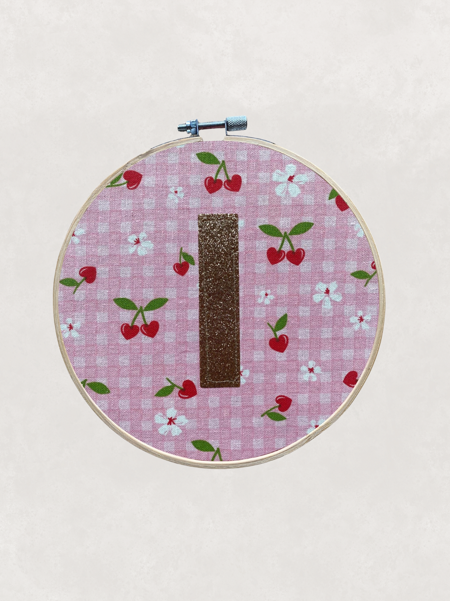 Original Glitter Initial Hoop