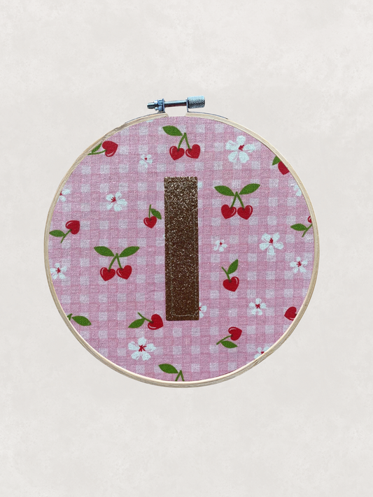 Original Glitter Initial Hoop
