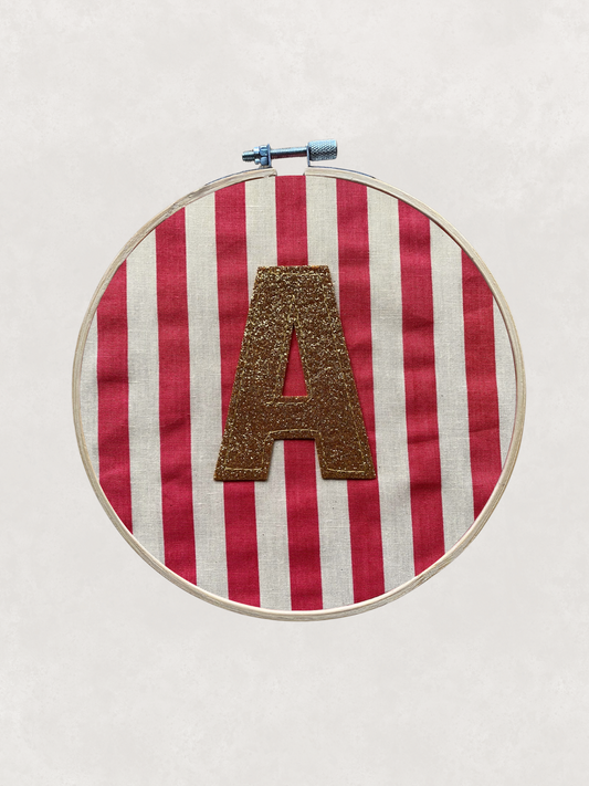 Original Glitter Initial Hoop