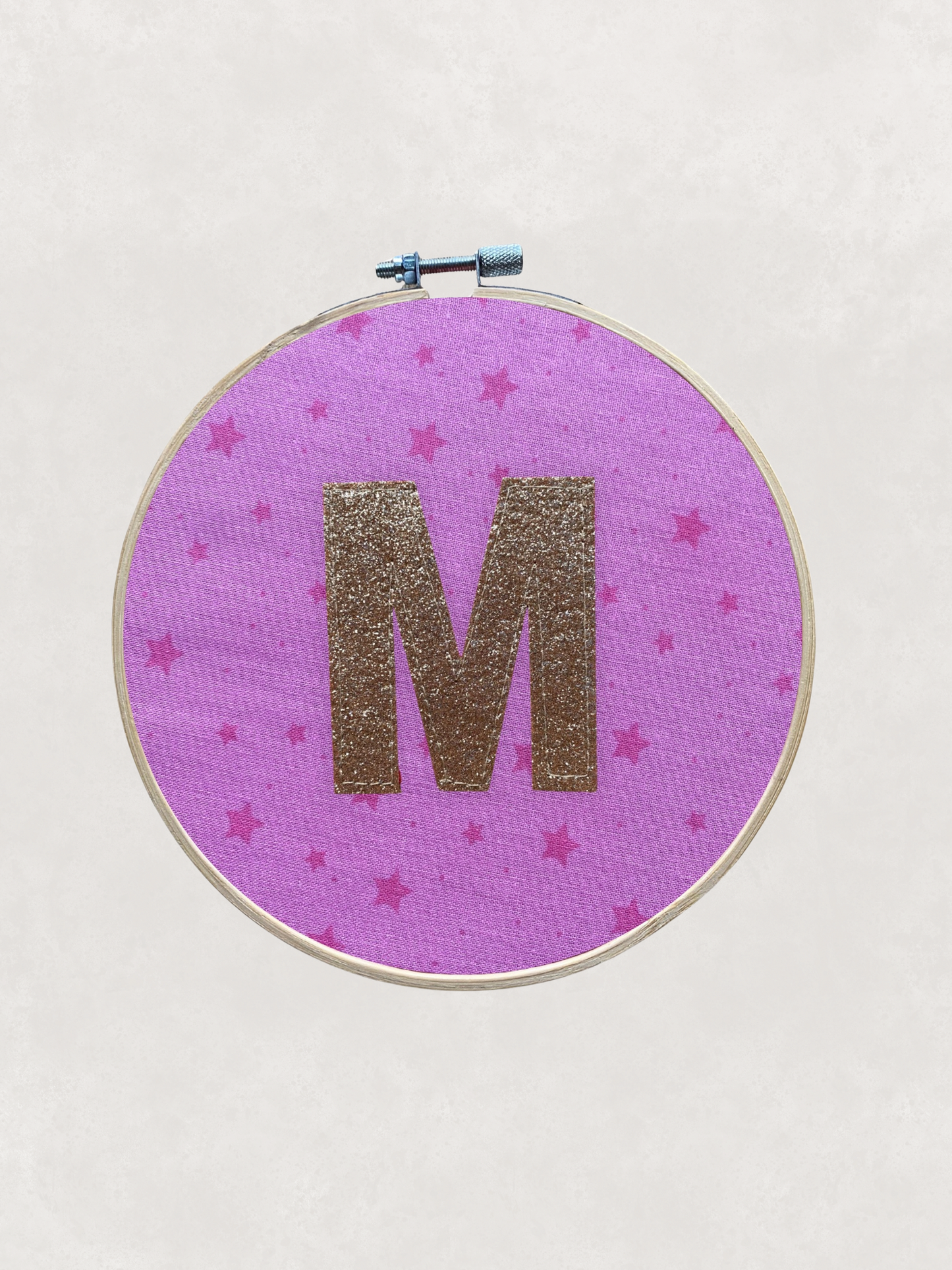Original Glitter Initial Hoop