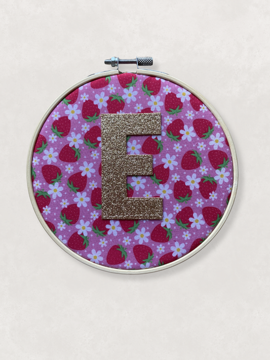 Original Glitter Initial Hoop