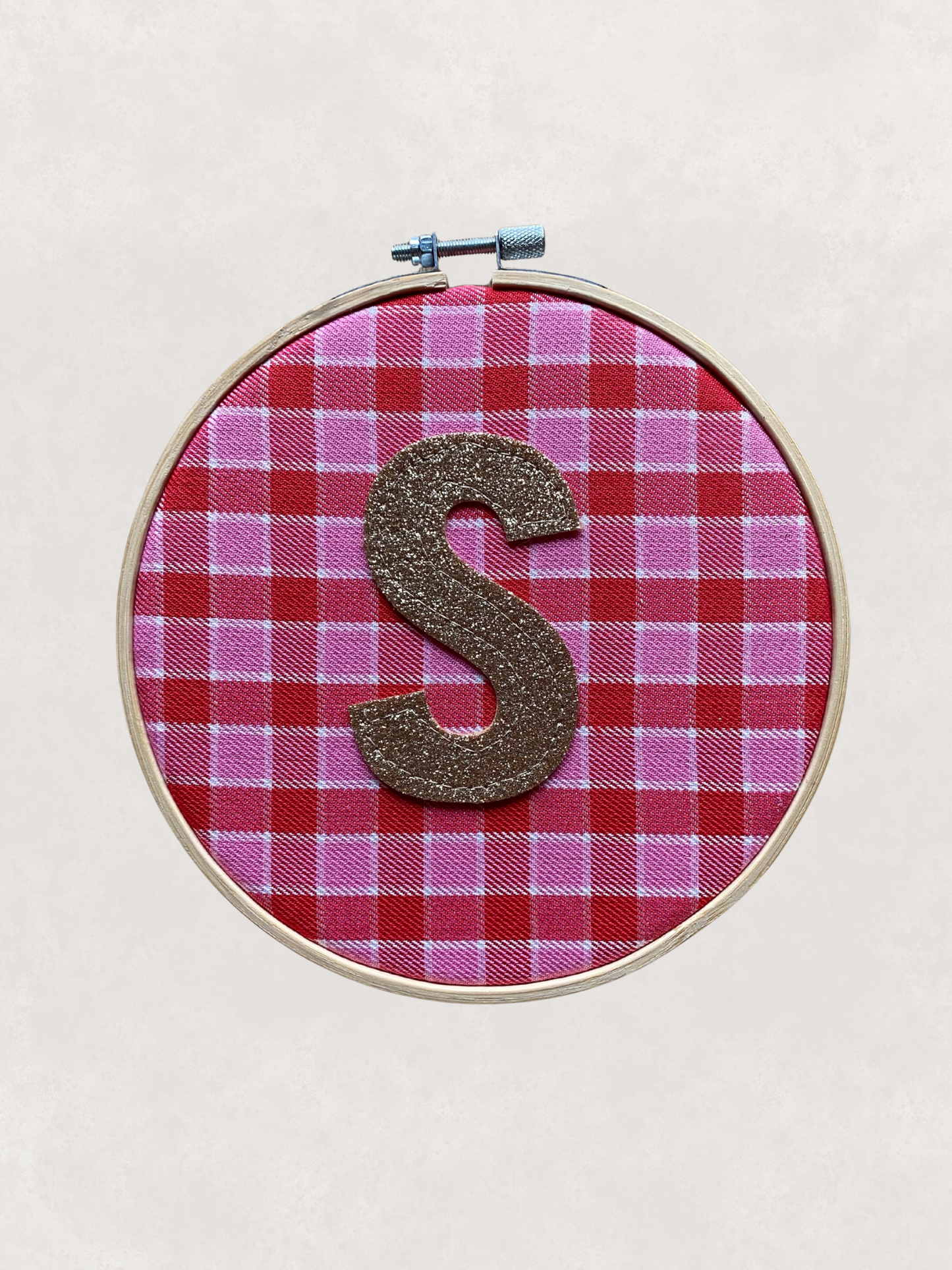 Original Glitter Initial Hoop