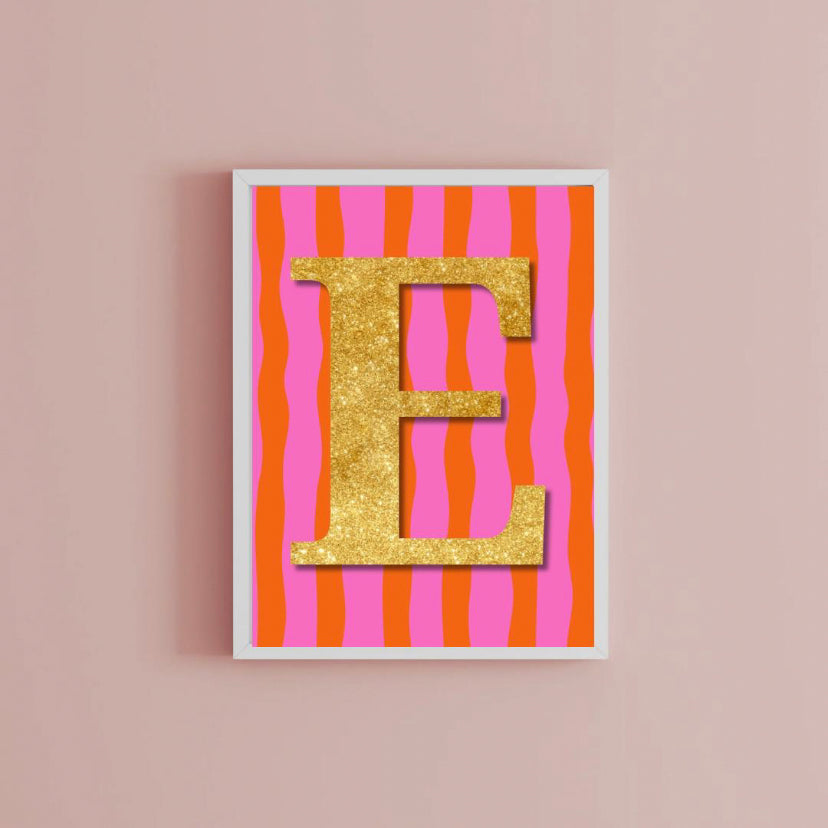 Glitter Initial Print