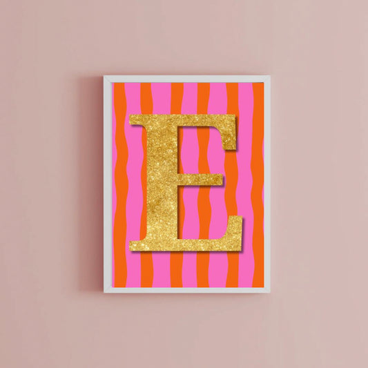 Glitter Initial Print