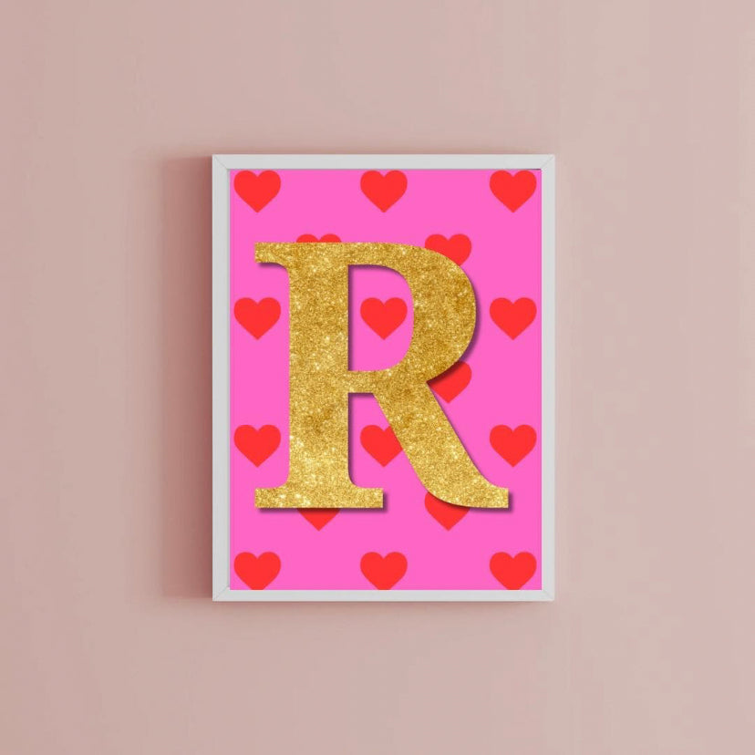Glitter Initial Print
