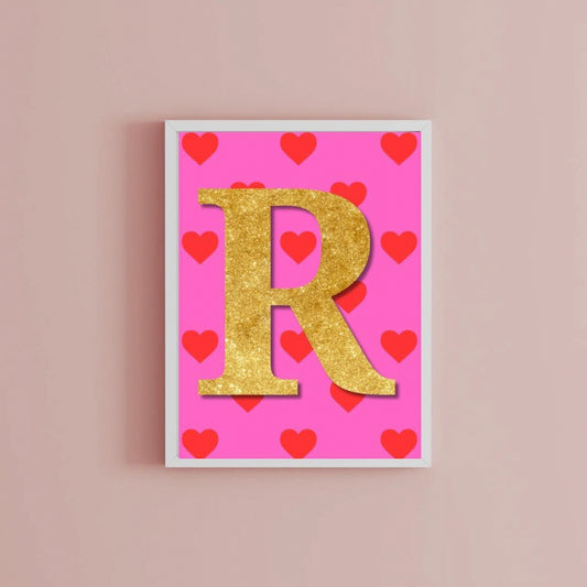 Glitter Initial Print