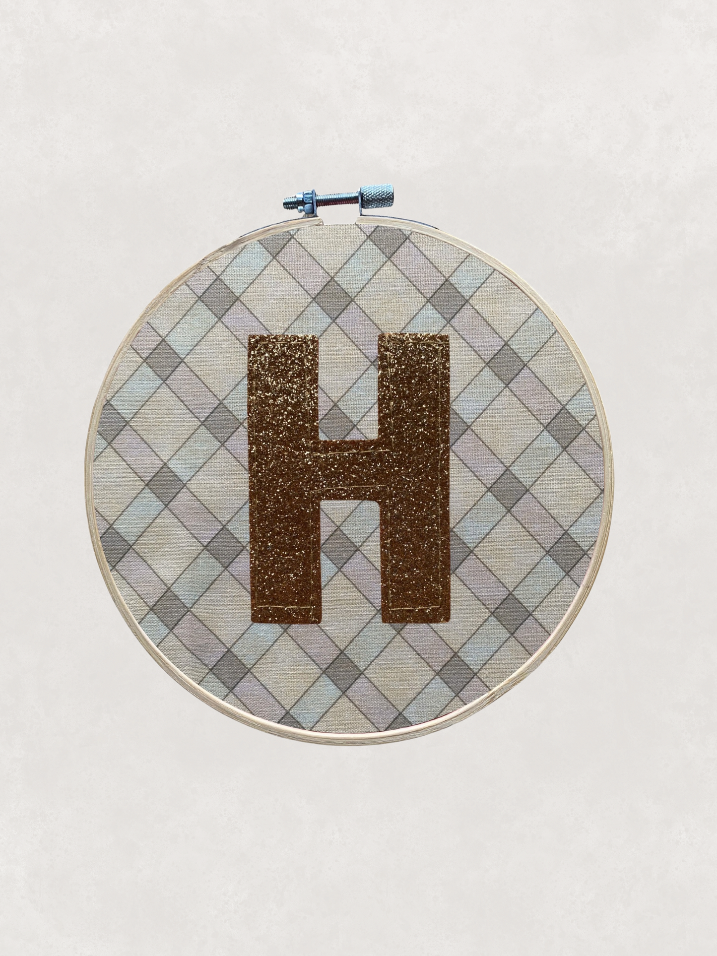 Original Glitter Initial Hoop