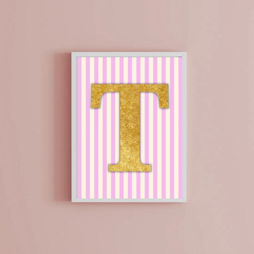 Glitter Initial Print