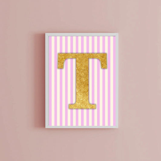 Glitter Initial Print