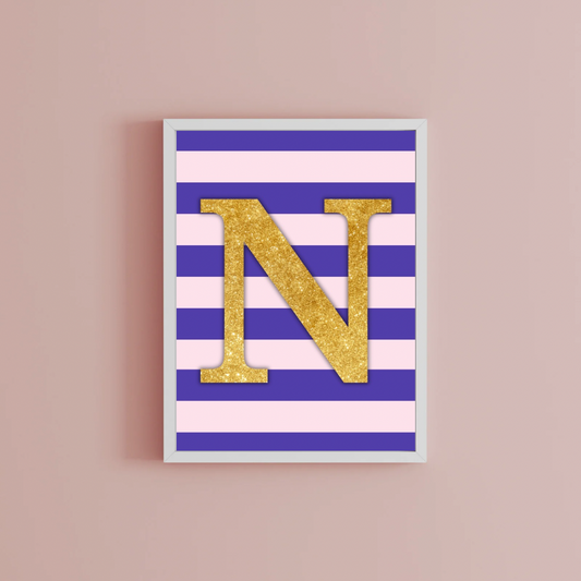 Glitter Initial Print