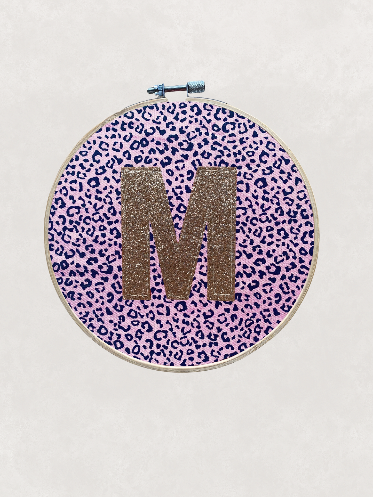 Original Glitter Initial Hoop