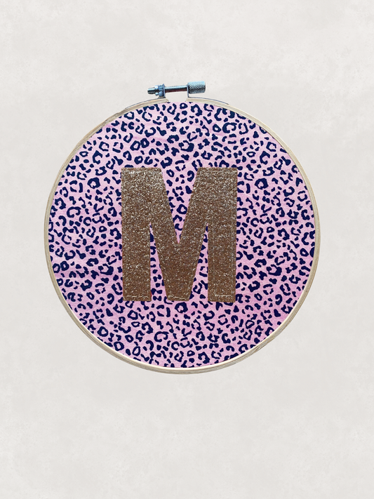 Original Glitter Initial Hoop