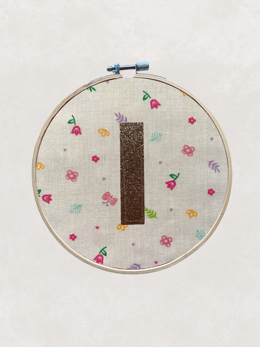 Original Glitter Initial Hoop