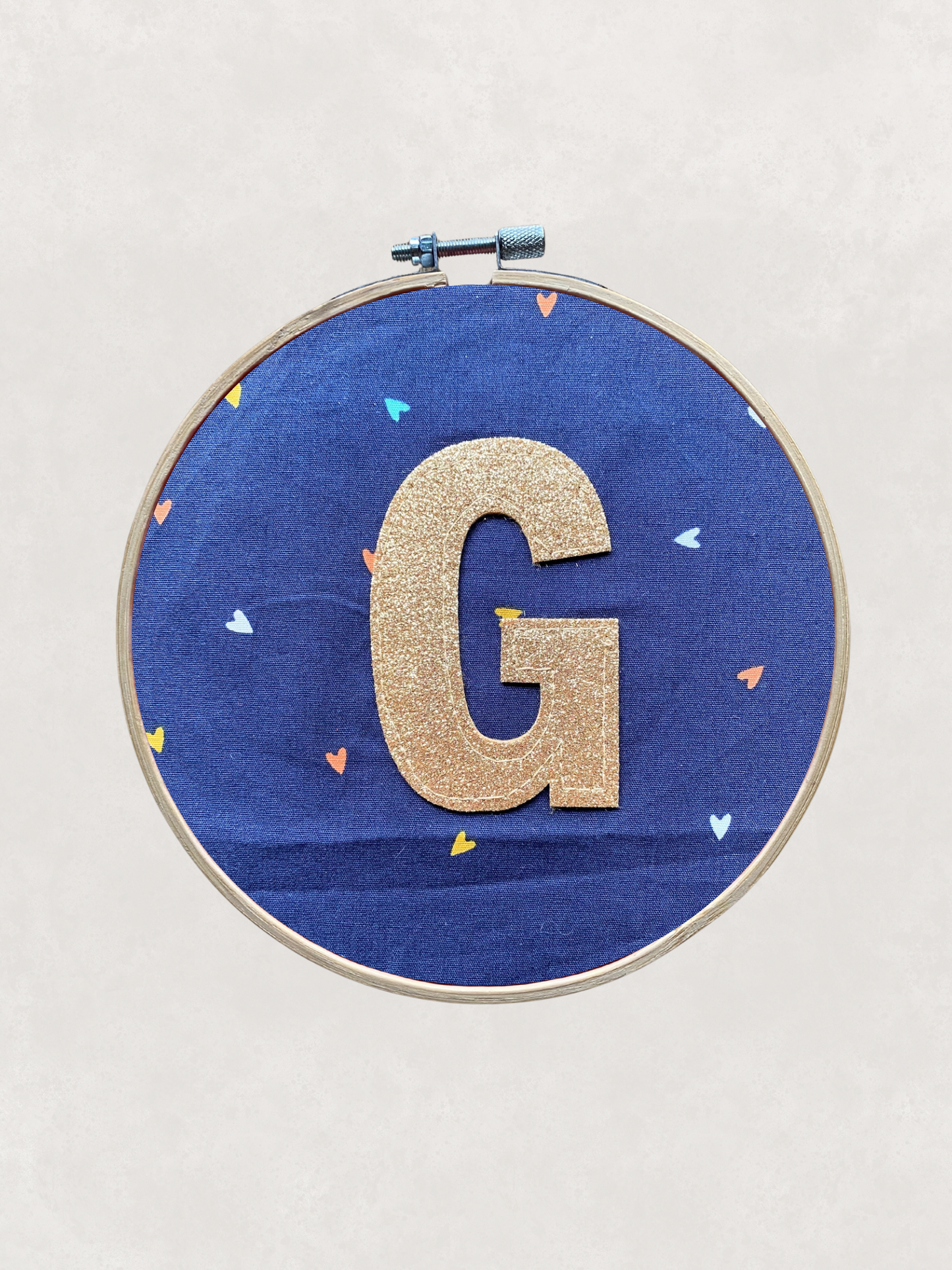 Original Glitter Initial Hoop