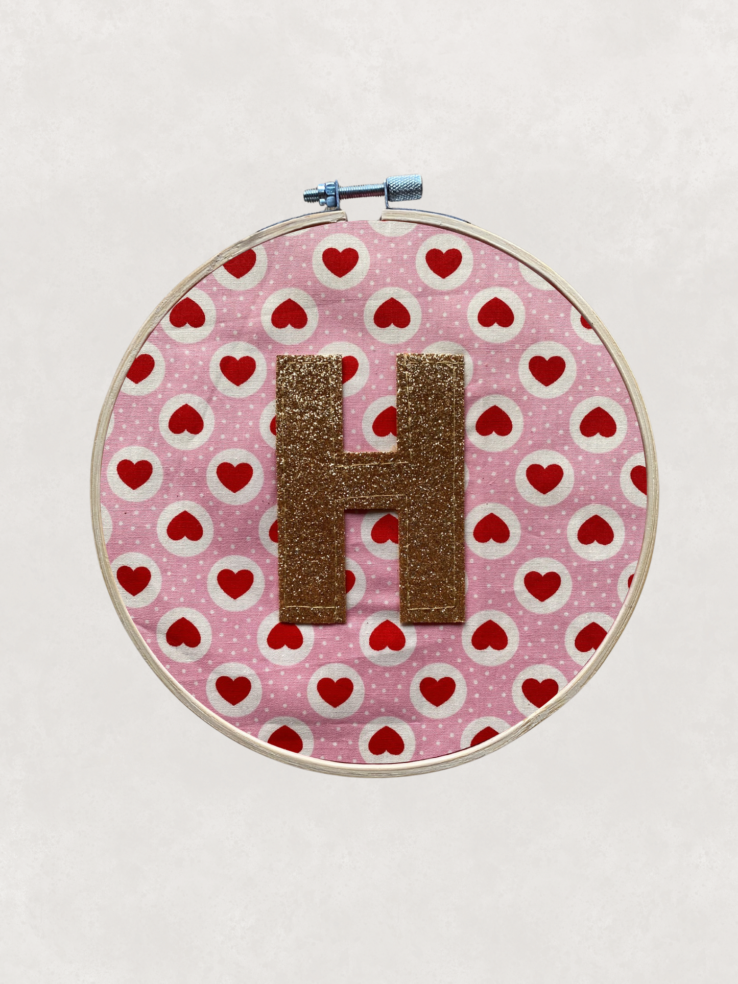 Original Glitter Initial Hoop