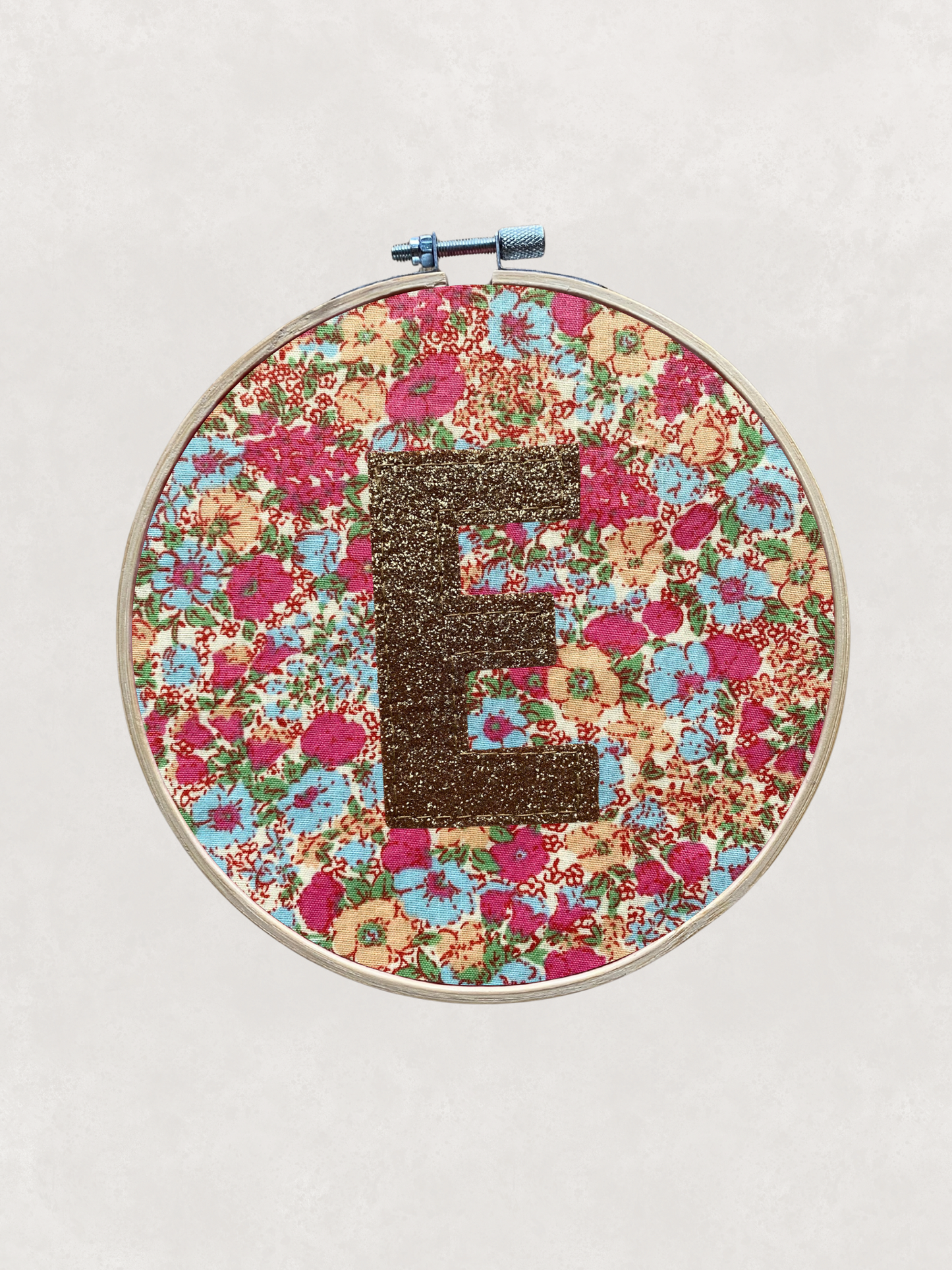 Original Glitter Initial Hoop