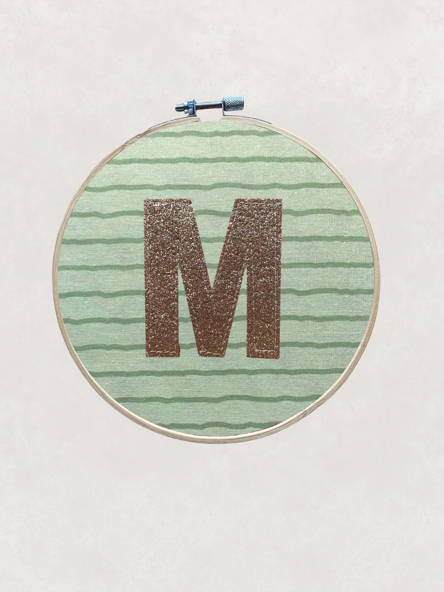 Original Glitter Initial Hoop