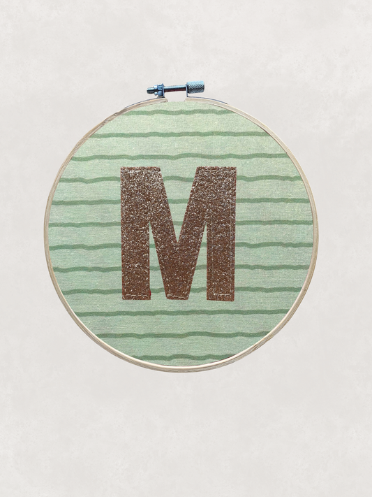 Original Glitter Initial Hoop