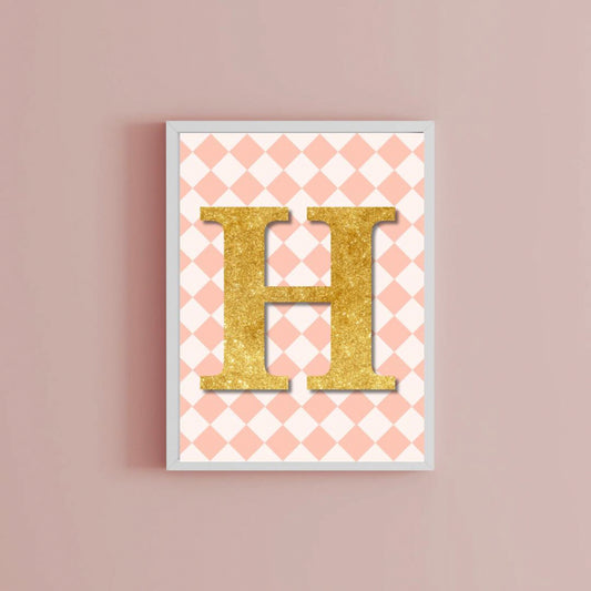 Glitter Initial Print