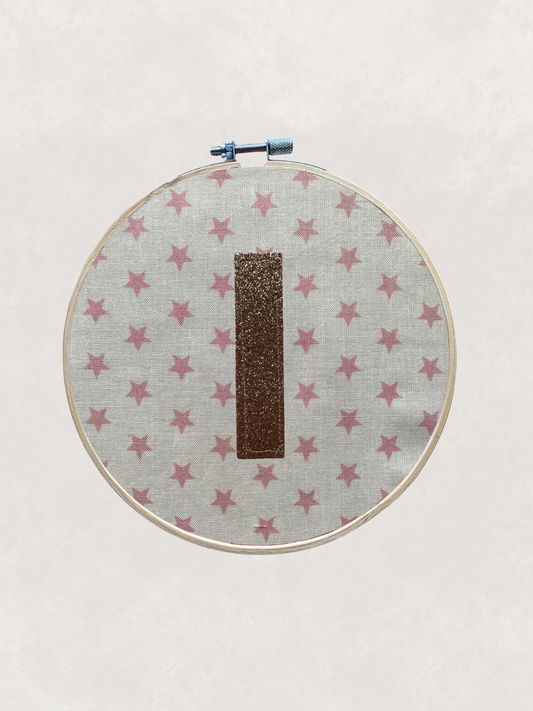 Original Glitter Initial Hoop