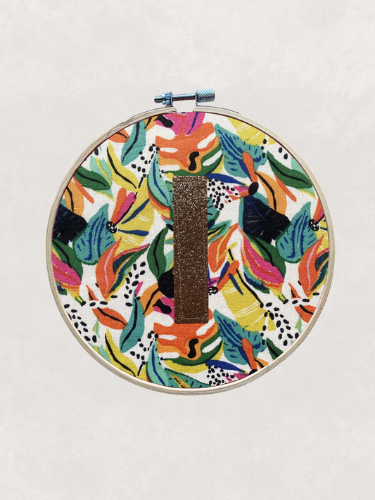 Original Glitter Initial Hoop