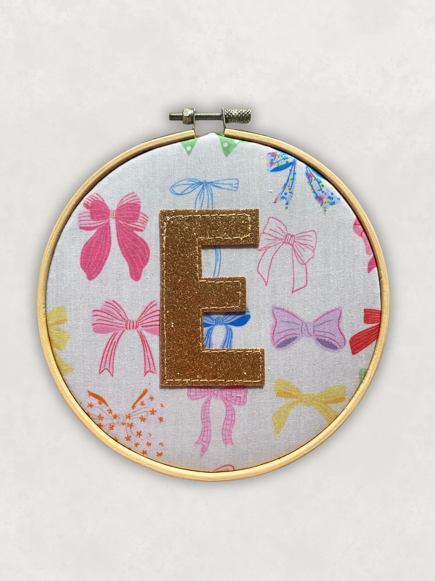Original Glitter Initial Hoop