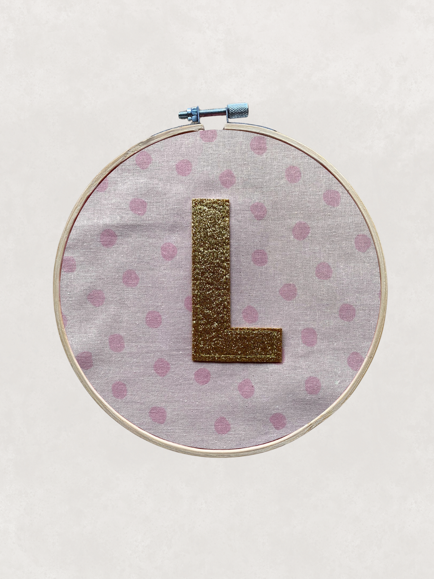 Original Glitter Initial Hoop