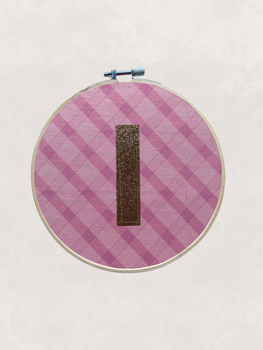 Original Glitter Initial Hoop