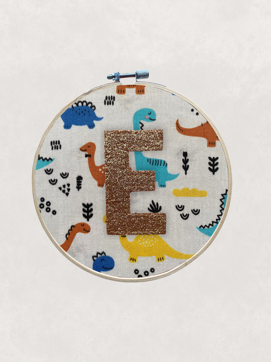Original Glitter Initial Hoop