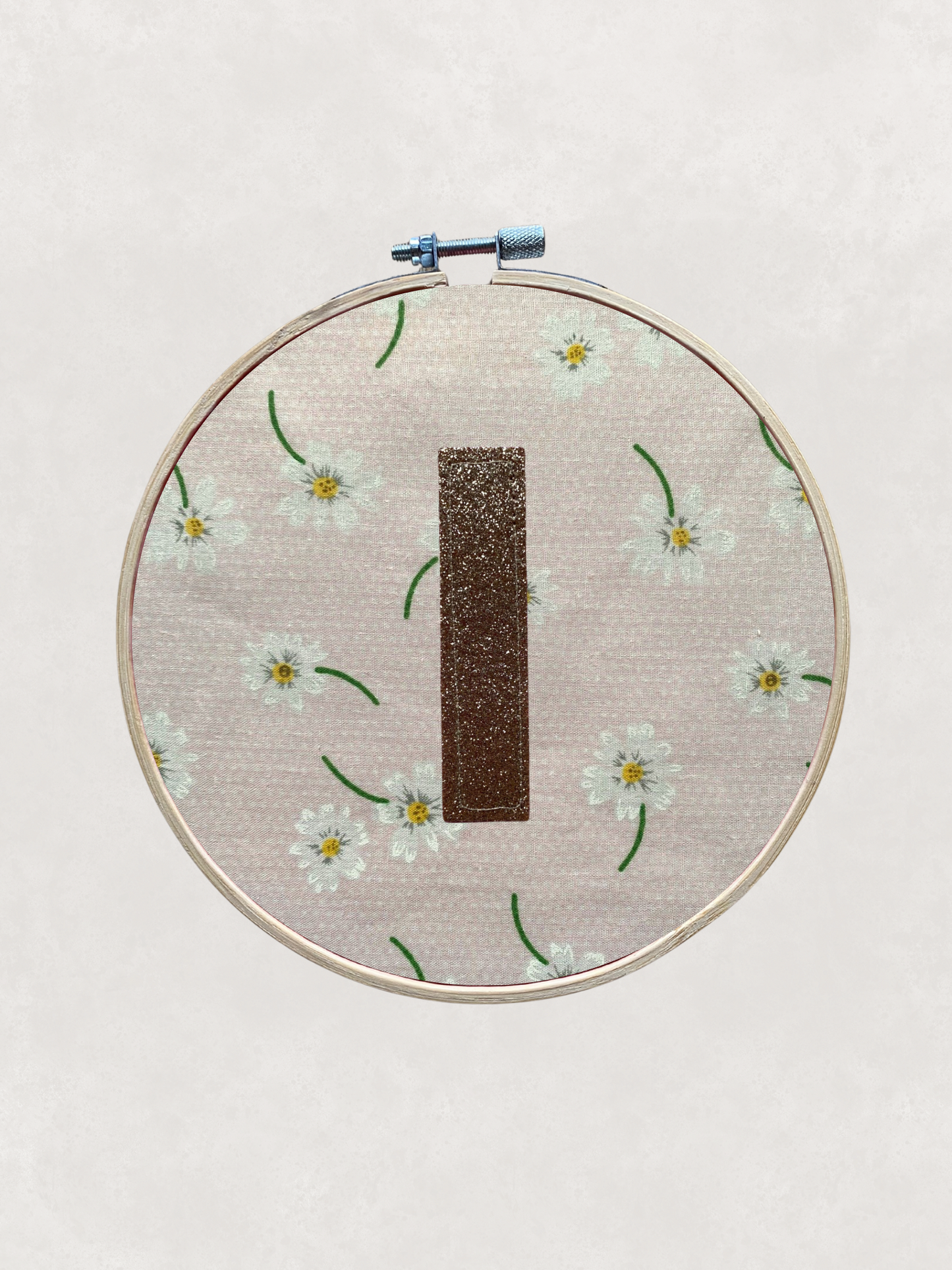 Original Glitter Initial Hoop