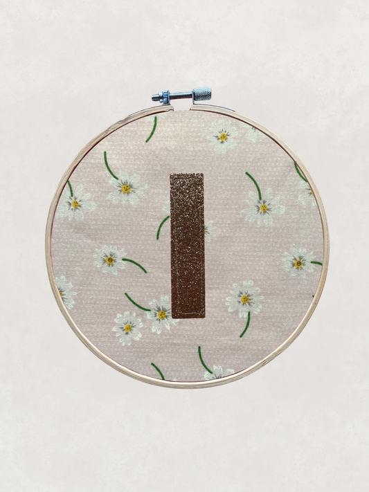 Original Glitter Initial Hoop