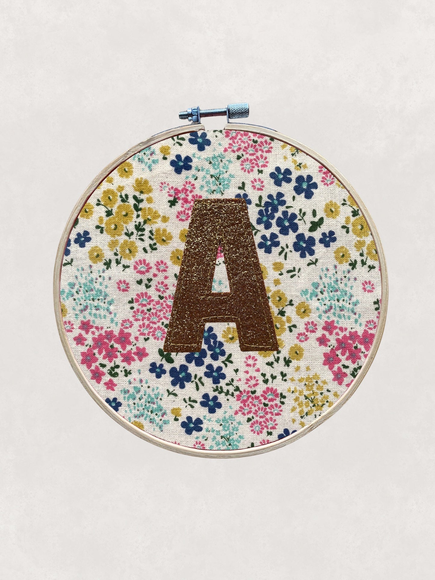 Original Glitter Initial Hoop