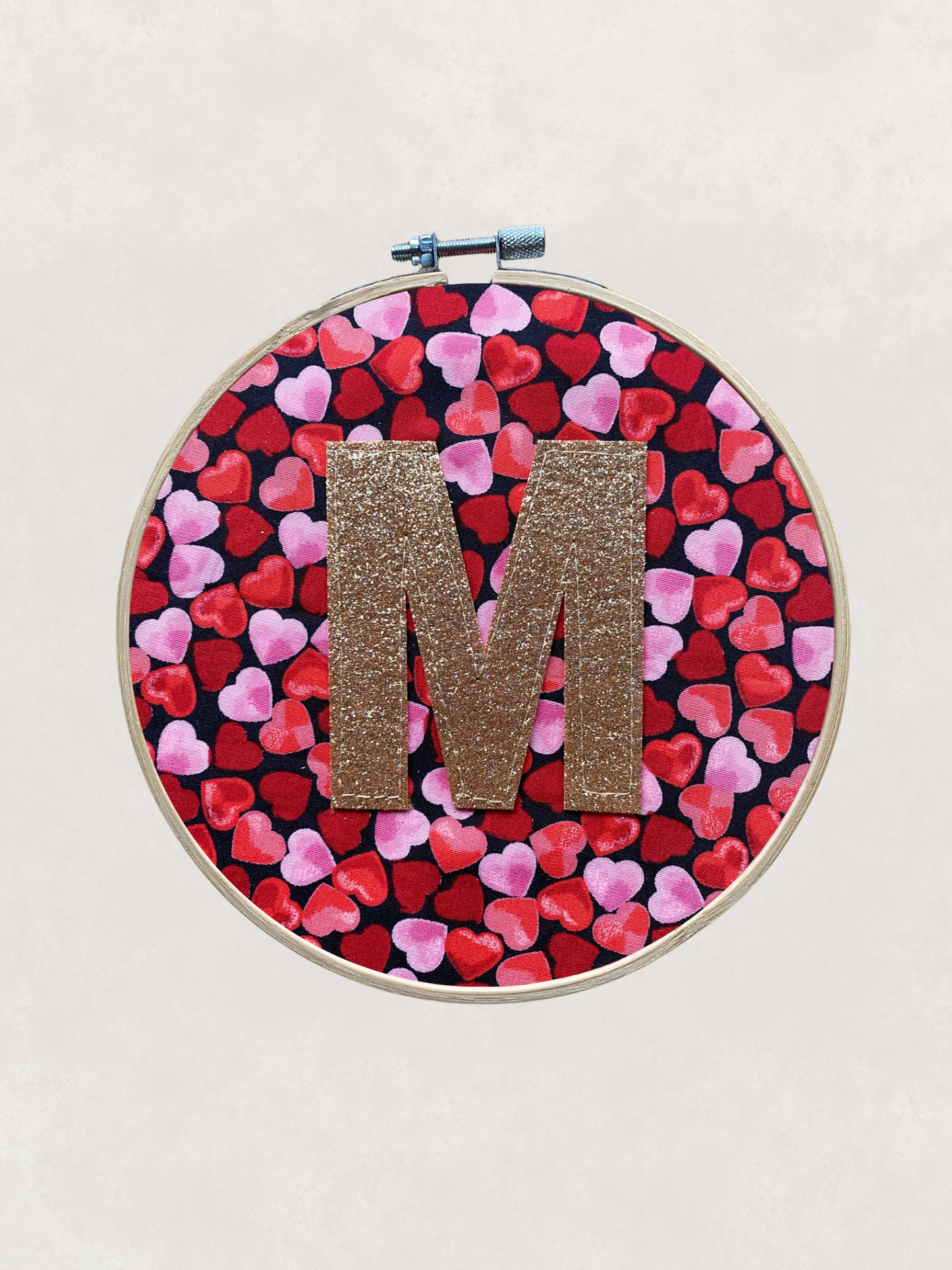 Original Glitter Initial Hoop