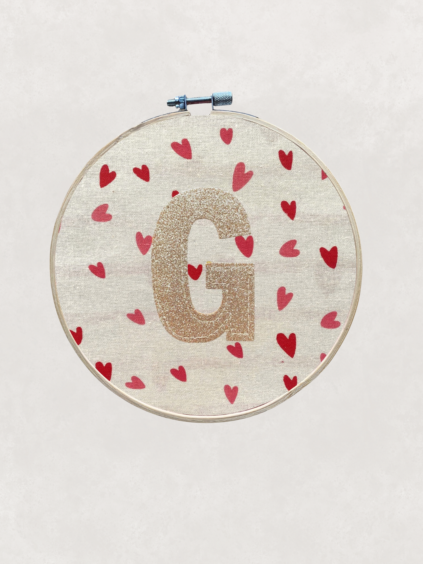 Original Glitter Initial Hoop