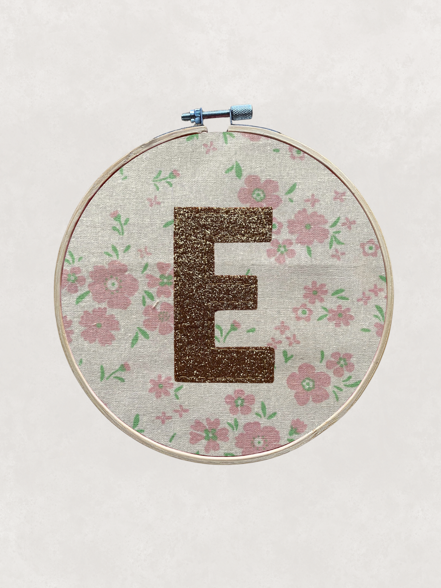 Original Glitter Initial Hoop