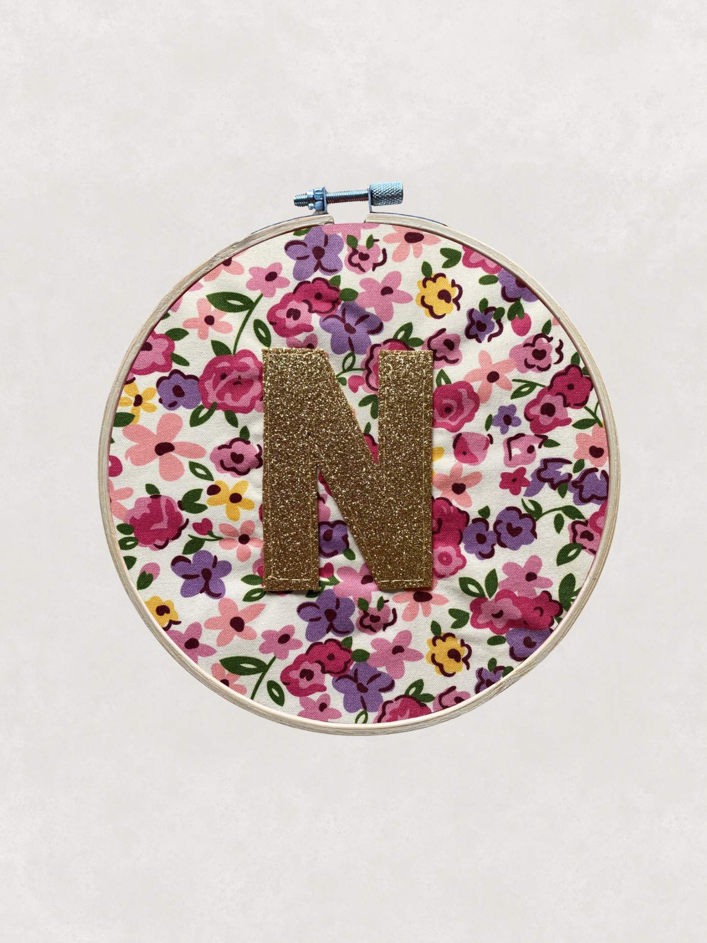 Original Glitter Initial Hoop